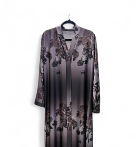 Abaya Abierta Nida Premium Vintage al por Mayor, Kaftán Largo para Mujeres Musulmanas de Dubái, Vestido Modesto con Bordado Hecho a Mano Anti-Pilling - Product Image 1