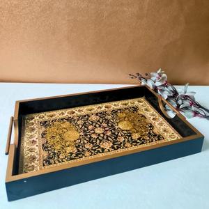 Bandeja de Servicio Decorativa de Madera de Lujo en Oferta, con Asa Recortada, Color Personalizado, Tamaño Personalizado, para Uso en el Hogar, Restaurantes, Bares y Hoteles - Product Image 6