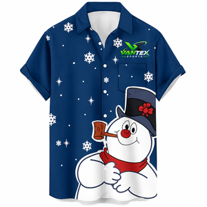 Chemise Hawaïenne Décontractée Vantex Sports pour Homme, à Manches Courtes, Imprimé Floral Mardi Gras, Style Popeline Respirant, Idéale pour les Vacances d'Été, 100% Coton - Product Image 5