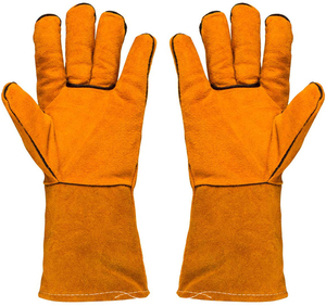 Guantes de Seguridad de Cuero Transpirable Vintage al por Mayor para Uso Industrial en Exteriores, Guantes de Soldadura - Product Image 1