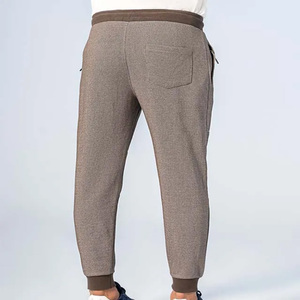 DAIZEN STAR Men's Gray Pink Color Blocked Cotton Letter Print Sweatpants Elastic Waist Drawstring Side Pockets Casual Joggers - Product Image 2