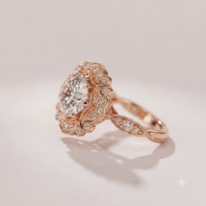 Bague de fiançailles ou de promesse en or massif 10K avec diamant de laboratoire octogonal certifié IGI 3,24 carats, couleur E, clarté VS1, monture halo - Product Image 1