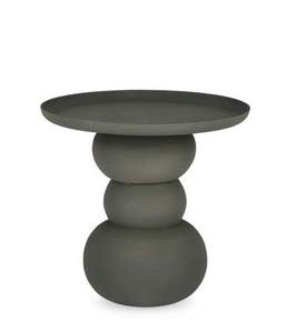 Mesa de Centro Vintage con Base Redonda de Metal Martillado, Acabado Negro de Alta Calidad para Hogar u Hoteles, Mesa de Centro Decorativa - Product Image 5