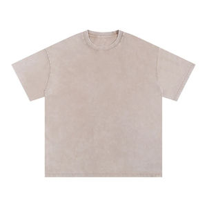 เสื้อยืดคอกลมแขนสั้นทรงยูนิเซ็กส์สไตล์เรโทรแนวสตรีท ผ้าคอตตอน 100% น้ำหนัก 230 กรัม คุณภาพสูง ซักย้อมแบบแอซิดวอช ไซส์พลัสสำหรับผู้ชาย - Product Image 3