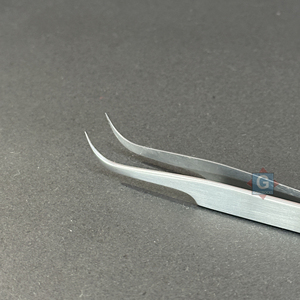 Pince à épiler courbée pour cils, en acier inoxydable, idéale pour les extensions de cils volume – Meilleure vente - Product Image 2