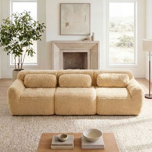 Divano Componibile Ergonomico in Tessuto Morbido e Soffice, Design Modulare a Compressione Totale, per Soggiorno - Product Image 1
