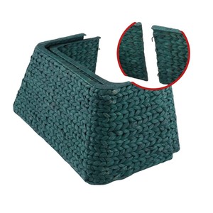 Dark Green Woven Christmas <b>Tree</b> Collar Square <b>Tree</b> Base Cover Holiday <b>Tree</b> <b>Stand</b> Decoration - Product Image 2