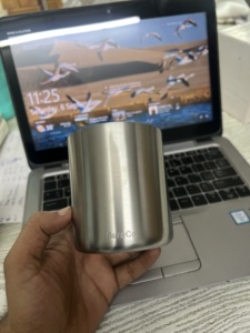 Tarro de vela de acero inoxidable de lujo personalizado con acabado mate y tapa, tarros metálicos para hacer velas, recipientes para velas aromáticas y votivas. - Product Image 3