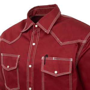 Camisa de Trabajo Ignífuga FR 2026 para Hombre, Manga Larga, Triple Costura, Algodón Twill Resistente, Transpirable y de Secado Rápido - Product Image 5