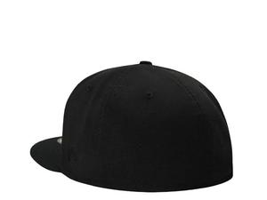 Gorra de Béisbol Negra de Algodón Ajustada con Visera Plana, Unisex, 6 Paneles, Transpirable, con Logotipo Personalizado - Product Image 2