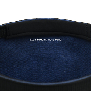<b>Blue</b> <b>Canvas</b> Horse Feed Bag Adjustable Strap Rectangular Leather Patch Durable Feeding Bag Bulk Wholesale OEM Supplier - Product Image 5