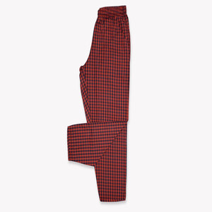 Men's Checkered Cotton Pants Elastic Waist Casual Autumn Wear Straight Fit Midweight Oxford Fabric Spring Wear - Product Image 2