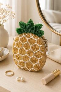 Sac de golf HASAN CRAFT vert perlé, 100 % coton, fait main, forme rectangulaire, design cousu, capacité 3L+, rangement moderne - Product Image 4
