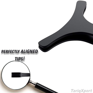 แหนบสแตนเลสสีดำปลายแหลมสำหรับต่อขนตาปลอมและใช้กับมาสคาร่า - Product Image 3