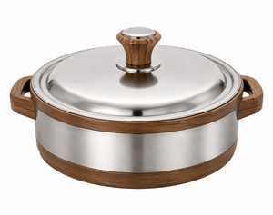Olla térmica de acero inoxidable con aislamiento de doble pared, asas laterales, calentador de alimentos, plato para servir, utensilios de cocina, olla para calentar. - Product Image 3