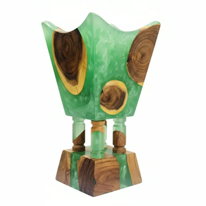 Quemador de Incienso Tradicional Ecológico Hecho a Mano de Madera y Resina, Decoración Espiritual para el Hogar, Decoración para Sala de Meditación, Yoga y Pooja - Product Image 3