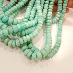 Perles d'Amazonite naturelle, rondes, lisses, de 5 à 8 mm, vendues par brin de 8 pouces de long - Product Image 4
