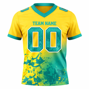 เสื้อฟุตบอลอเมริกันแบบกำหนดเอง OEM แบรนด์ส่วนตัว ชุดทีมสำหรับสโมสร โรงเรียน ลีก โลโก้และหมายเลขแบบกำหนดเอง โพลีเอสเตอร์ 100% - Product Image 4