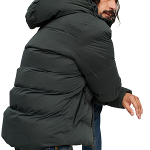 <b>Men</b> Hooded Lightweight Bubble <b>Jacket</b> Waterproof Breathable Quick Dry <b>Warm</b> Quilted Full Zip Casual Winter Outdoor Regular Fit - Product Image 3