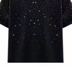 Camiseta de Alta Calidad, Unisex, con Pedrería, Manga Corta, a la Moda, 100% Algodón, Corte Holgado para Hombre - Product Image 5