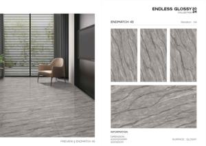 Carreaux de porcelaine émaillée polie modernes 60x120cm 600x1200mm 24x48 pouces, carreaux de sol haute brillance pour salles d'exposition, espaces commerciaux et bureaux - Product Image 5