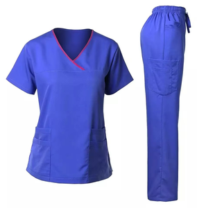 Hot Sale Medical <b>Scrubs</b> Uniforms Women <b>Scrub</b> Nurse Uniform <b>Sets</b> for Hospital Women Gray <b>Scrub</b> <b>Set</b> V-Neck Short Sleeve - Product Image 3