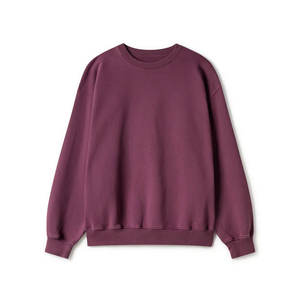 Sudadera de Cuello Redondo Estampada de Felpa Francesa 100% Algodón, Hombros Caídos, Estilo Desgastado, de Alta Calidad, Unisex - Product Image 5