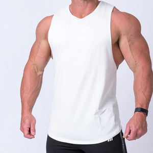 Débardeur d'été en polyester de marque EM pour hommes, gilet de gymnastique décontracté pour les entraînements de musculation, décoration d'impression lavée par compression de grande taille - Product Image 6