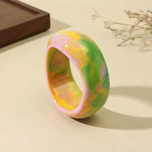 <b>TOOL</b> JEWELRY FASHION BANGLE Love Food Trendy Large Exaggerated Handmade Customizable Color Acrylic Resin Wedding Anniversary - Product Image 3