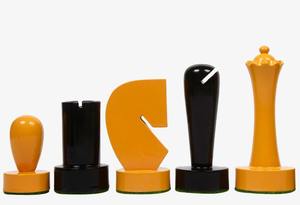 Piezas de ajedrez estilo Berlín al por mayor, de madera de boj amarilla y negra, Rey de 3.7 cm, al mejor precio - Product Image 5