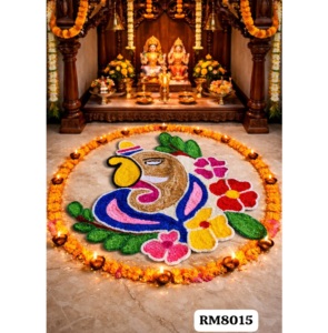 Hermoso Juego de Alfombras Jaipurios Ganpati Ganesha de 3 Pies, Hechas a Mano con Hilo de Pluma, Decoración Moderna y Tradicional para el Hogar - Product Image 2