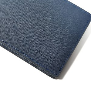[Hot Item] Top Quality Handmade Castello Saffiano Leather Men Bi-fold Billfold ID Card <b>Wallet</b> Passcase Navy Green Grey Black - Product Image 2