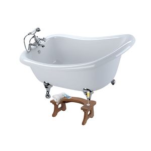 Sgabello da Bagno in Legno Antiscivolo con Piedini di Sicurezza per Uso Domestico - Product Image 2
