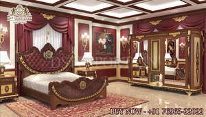 Cama de Madera de Teca Duradera con Diseño Majestuoso Tallado a Mano en Forma de Pavo Real, Muebles de Dormitorio Tradicionales, Tamaño Personalizado - Product Image 4