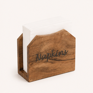 Handmade Rustic Wood Napkin Holder Stand Upright Natural Wooden <b>Tissue</b> Dispenser For Dining Table Kitchen Hotel & Restaurant Use - Product Image 3