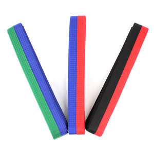 Cinturón Negro de Karate Shito-Ryu con Bordado de Palabras Japonesas en Color Rojo, Blanco, Azul, Dorado y Naranja, para Club de Artes Marciales, de Poliéster, Ancho 4cm - Product Image 2