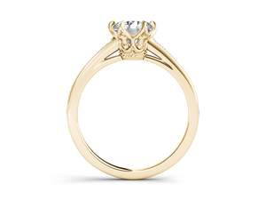 Anillo de Oro de 14K con Seis Puntas y Diamante Cultivado en Laboratorio de Corte Redondo de 1 Quilate, Certificado por IGI, Color E, Claridad VS1, para Boda, Compromiso o Aniversario - Product Image 2