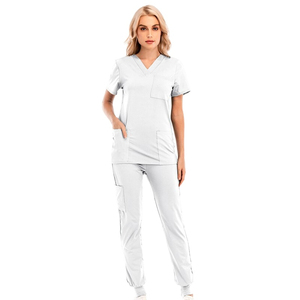 High Quality Summer Hospital <b>Nursing</b> <b>Scrub</b> Sets Custom Design Cotton Polyester Unisex Color Logo Wholesale Price Fleece Fabric - Product Image 5
