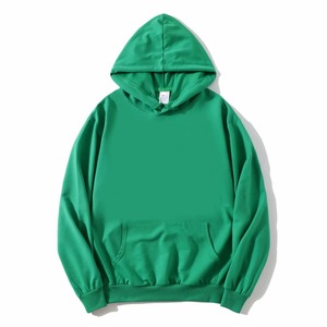 เสื้อฮู้ดผู้ชายสีเขียวผ้าฝ้ายฟลีซมีกระเป๋า ผ้าฝ้าย 100% ทรงปกติ เสื้อฮู้ดสำหรับฤดูใบไม้ร่วง เสื้อผ้าลำลองแบรนด์ดัง - Product Image 1