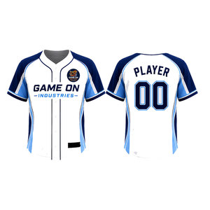 เสื้อเบสบอลผู้ชายพิมพ์ลายคุณภาพพรีเมียมขายดีจาก Game On Industries ระบายเหงื่อได้ดี แขนสั้น พิมพ์ลายแบบ Sublimation - Product Image 1