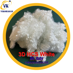 Fibra sintética cortada de poliéster HCS 100%, fibras huecas conjugadas recicladas, fabricante de Vietnam, Material de relleno de finura 3D 7D - Product Image 4