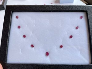 This elegant jewelry set features natural Liberian rubies with a total approximate weight of 8 85 carats The <b>stones</b> are selected - Product Image 3