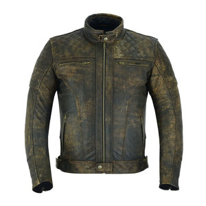 Custom Design Zipper Leather <b>Biker</b> Fashion <b>Jacket</b> Genuine Cowhide Leather <b>Jackets</b> Stand Collar Men Fashion Leather <b>Jackets</b> - Product Image 1