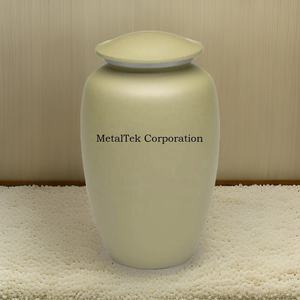 Urne de crémation en aluminium pour adultes Finition mate Couleur personnalisée Vente en gros à bas prix Fournitures funéraires de haute qualité Pot de cendres commémoratives - Product Image 3