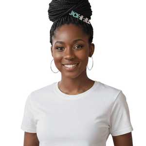 Pasador de Pelo con Cristales de Imitación Jack and Jill, Pinza para el Cabello con Letras Brillantes, Accesorio de Moda para Mujeres y Niñas, Regalo - Product Image 4