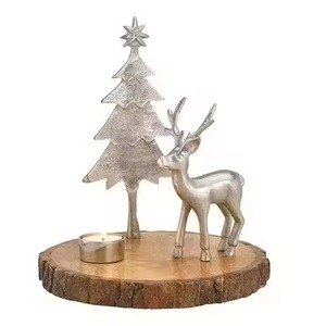 Encantador Portavelas Metálico para Velas de Té, Decoración Navideña Estilo Rústico, Centros de Mesa Festivos y Ideas de Regalos - Product Image 3