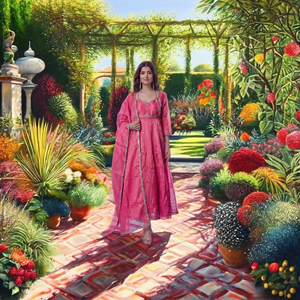 RICH LOOK Ramdev Trading <b>Women</b> Ethnic Garment FANDY SILK EMBROIDERY SEQUENCE WORK <b>KURTA</b> / KURI FESTIVE WEAR DIWALI PARTY - Product Image 1