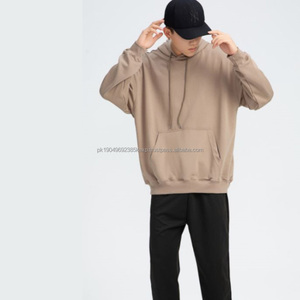 Y2K haute qualité 420 Gsm polaire pull uni coton à capuche unisexe personnalisé bouffée impression en relief pull à capuche pour hommes - Product Image 6