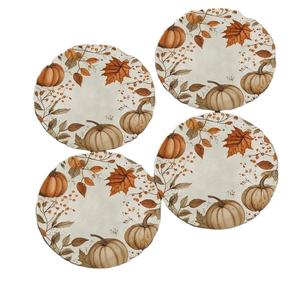 Sous-verre rond en bois de luxe à motif floral, découpé au laser, pour le thé, le café, la décoration de la maison - Product Image 2