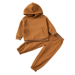 Conjunto Deportivo de Algodón para Niños, Pantalones Deportivos y Sudadera con Capucha, Conjunto Ecológico para Niños, Sudadera con Capucha de Felpa, Ropa Infantil - Product Image 6